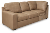 Bandon Toffee Leather 4-Piece Sectional - image 2