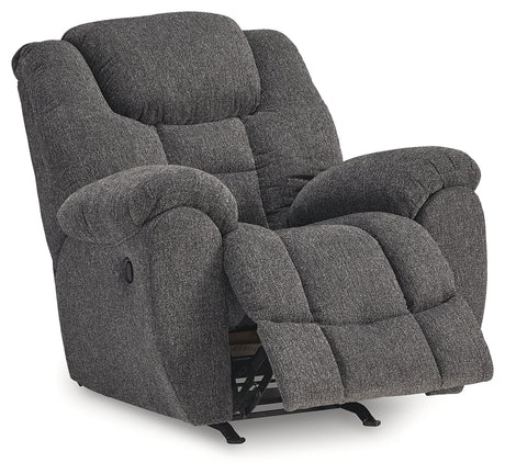 Reclining position of Foreside Charcoal Performance Fabric Recliner