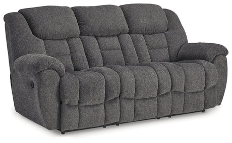 Foreside reclining sofa angled closed