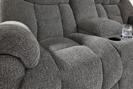Tufted detail on sofa seat