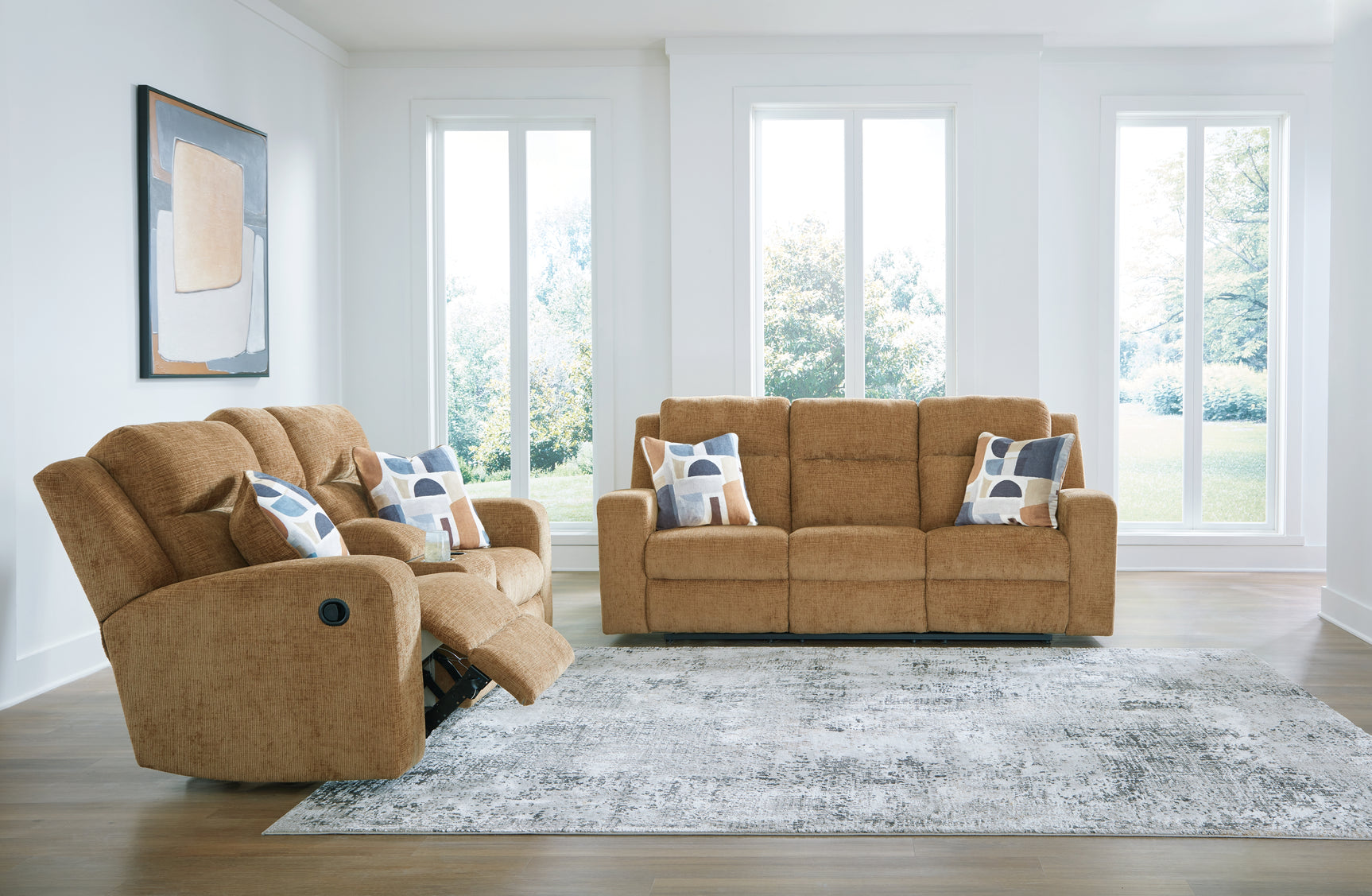 Kanlow Honey Sofa and Loveseat