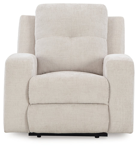 Danum Stone Chenille Recliner front view