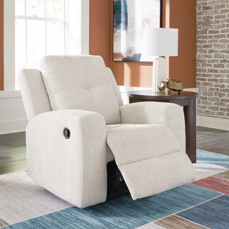 Danum Stone Chenille Recliner side open view
