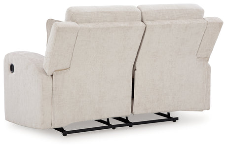 Danum Reclining Loveseat fully reclined position