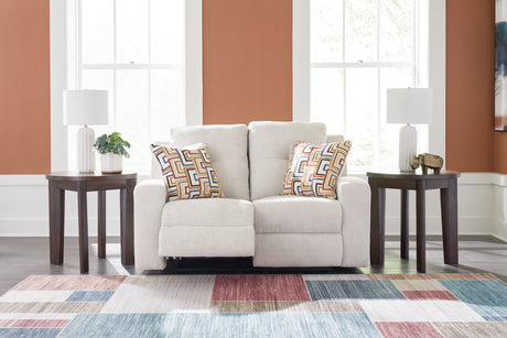 Danum Reclining Loveseat open recliner close-up