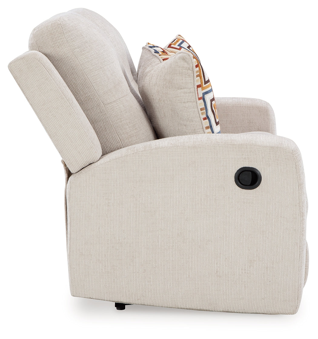 Danum Stone Chenille Reclining Loveseat