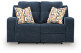 Danum Ink Chenille Reclining Loveseat