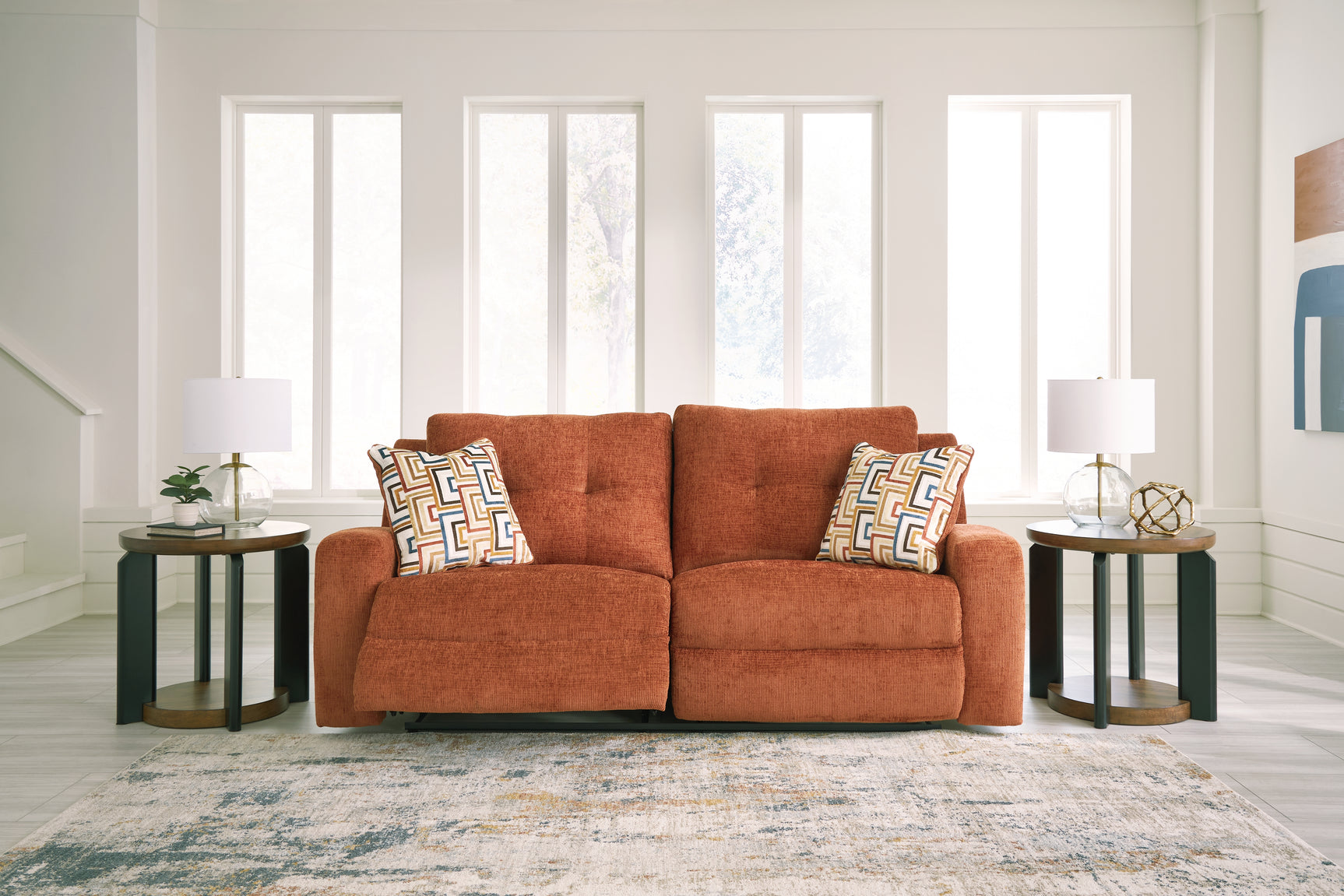 Danum Spice Chenille Reclining Sofa