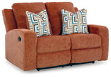 Danum Spice Chenille Reclining Loveseat