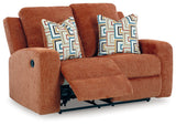 Danum Spice Chenille Reclining Loveseat