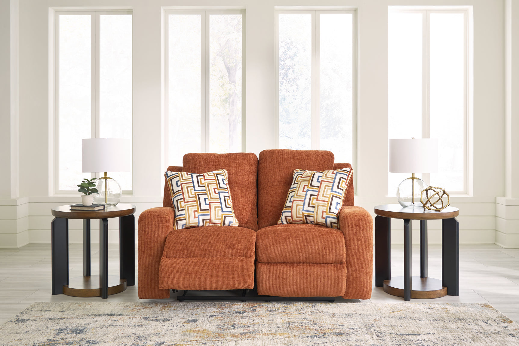 Danum Spice Chenille Reclining Loveseat