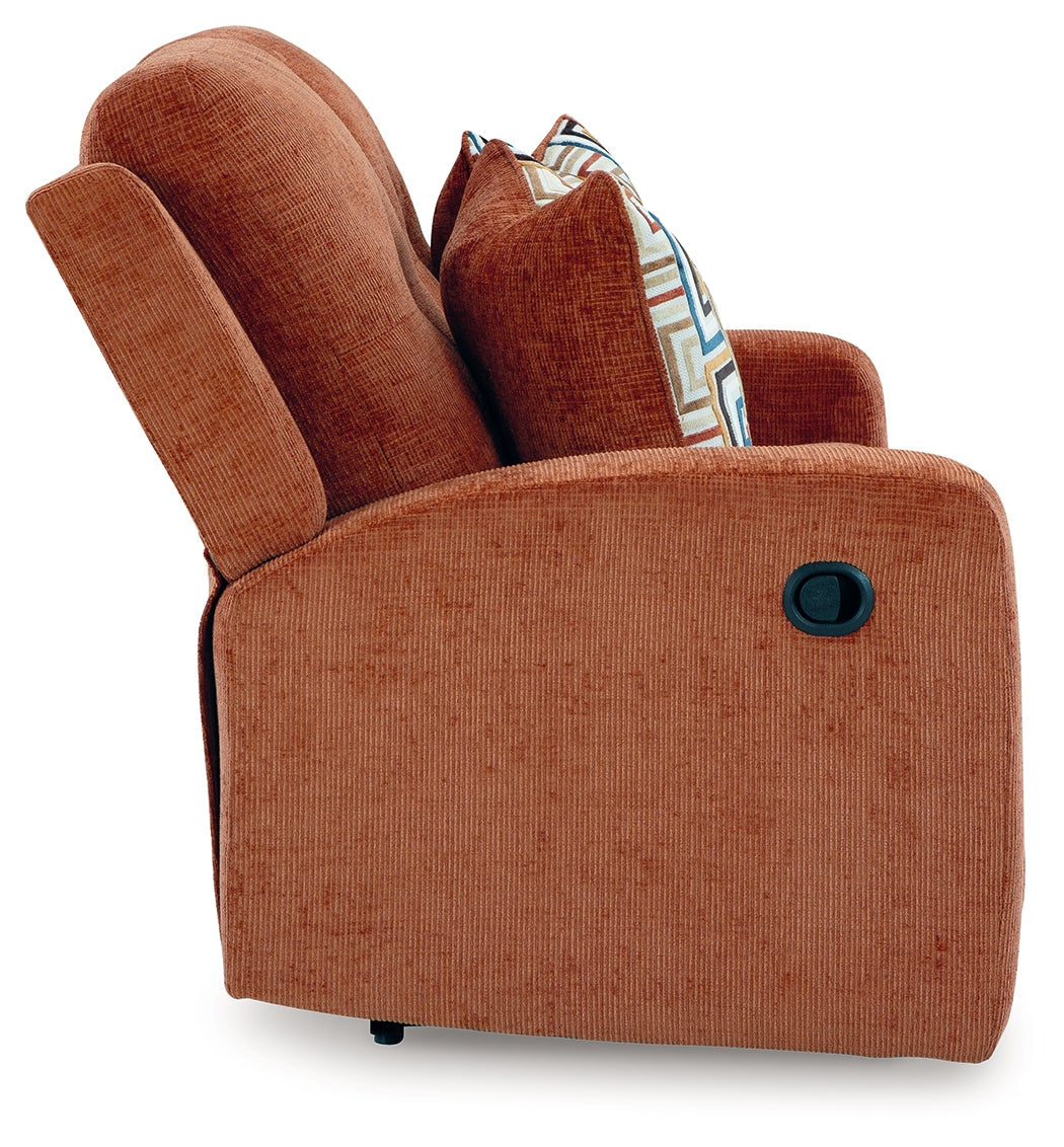 Danum Spice Chenille Reclining Loveseat