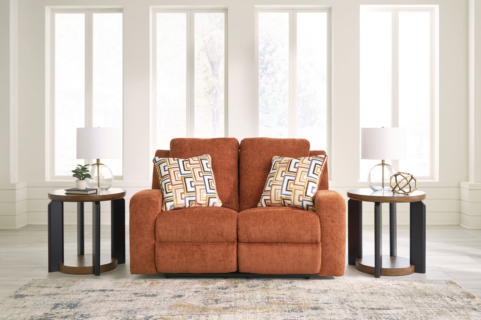 Danum Spice Chenille Reclining Loveseat