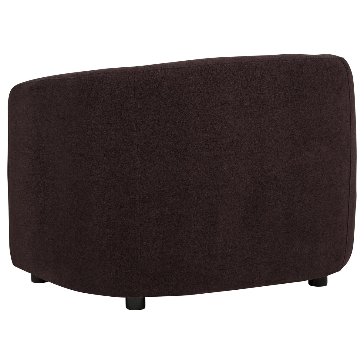 Delroy Stationary Accent Chair in Aubergine Polyester Upholstery — product image 5