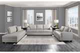 Side view of Elmont Khaki Fabric Living Room Set furniture