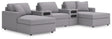 Modmax Granite 5-Piece Double Storage Chaise Sectional with Audio Consoles — product view