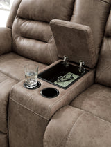 Center console with storage and cup holders