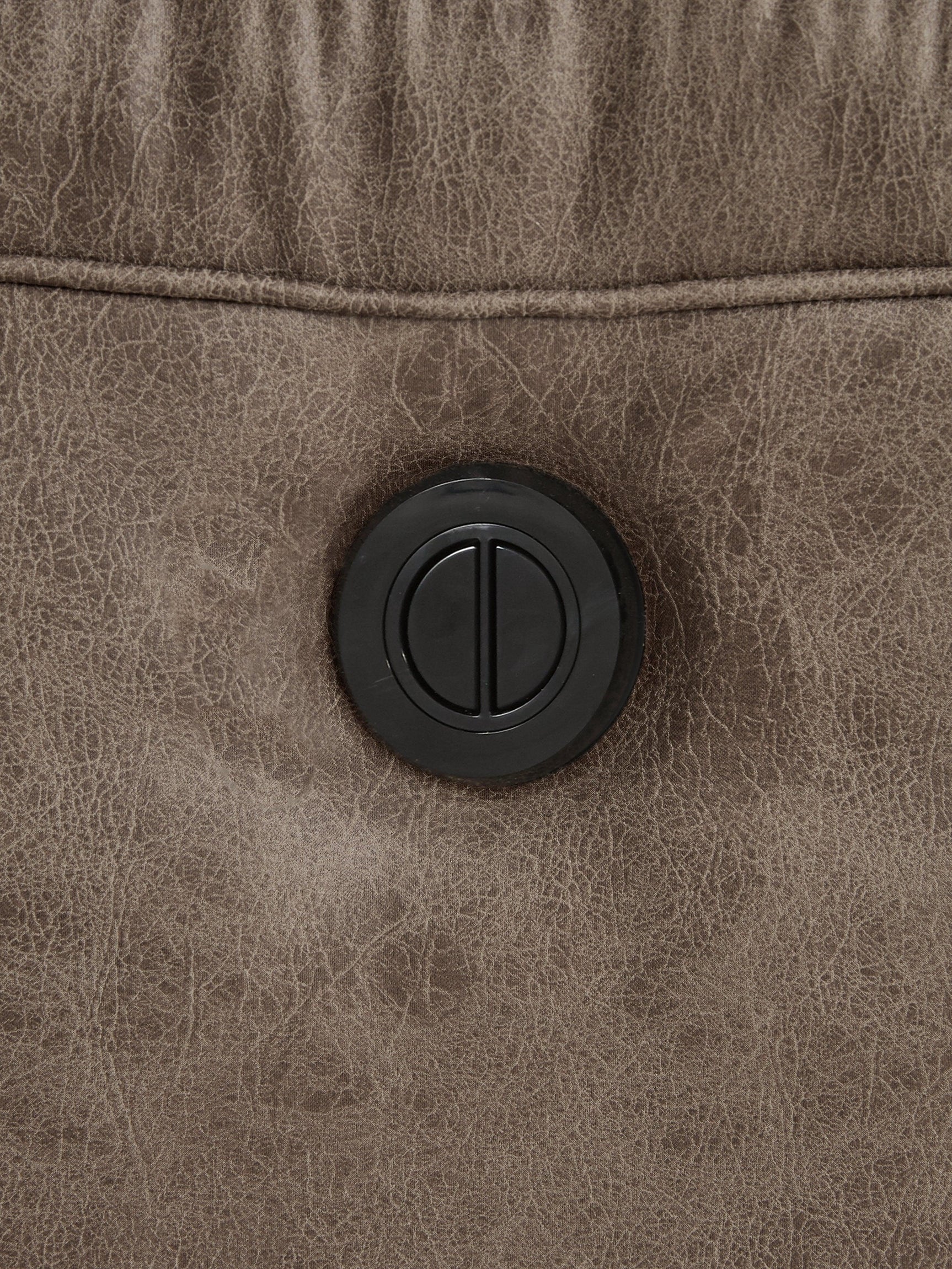 Stoneland Sofa close-up of faux leather upholstery
