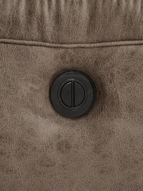 Stoneland Sofa close-up of faux leather upholstery