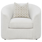Rainn Boucle Upholstered Sloped Arm Accent Chair Latte — product image 3