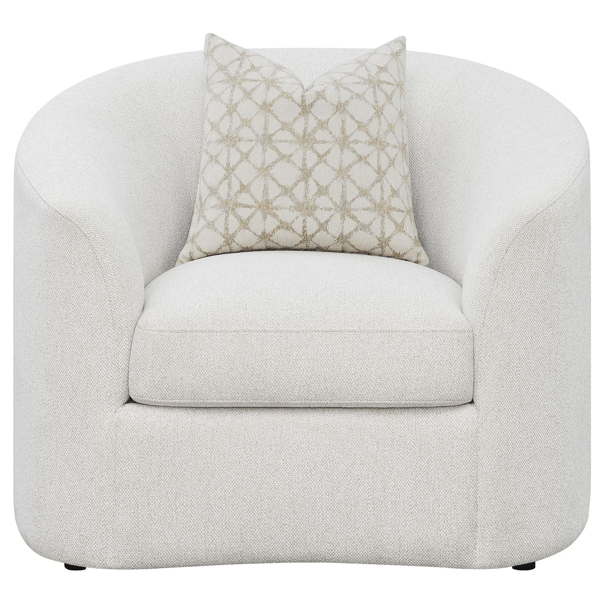 Rainn Boucle Upholstered Sloped Arm Accent Chair Latte — product image 3