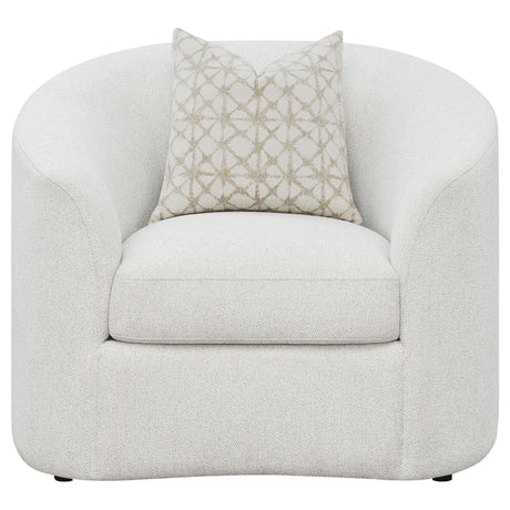 Rainn Boucle Upholstered Sloped Arm Accent Chair Latte — product image 3