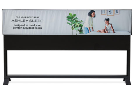 StoreDisplay Black King Metal Bedding Display Fixture — front view