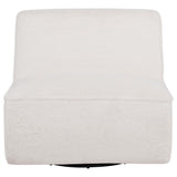 Badoer Faux Fur Swivel Accent Chair Ecru — product image 2