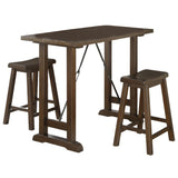 side view of Bracknell Brown Cherry Counter Height Set furniture