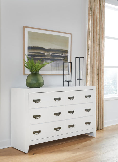 Binterglen White 6-Drawer Dresser — product view
