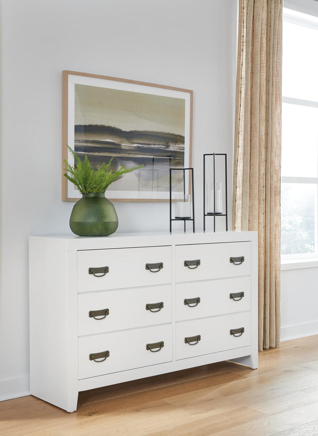 Binterglen White 6-Drawer Dresser — product view