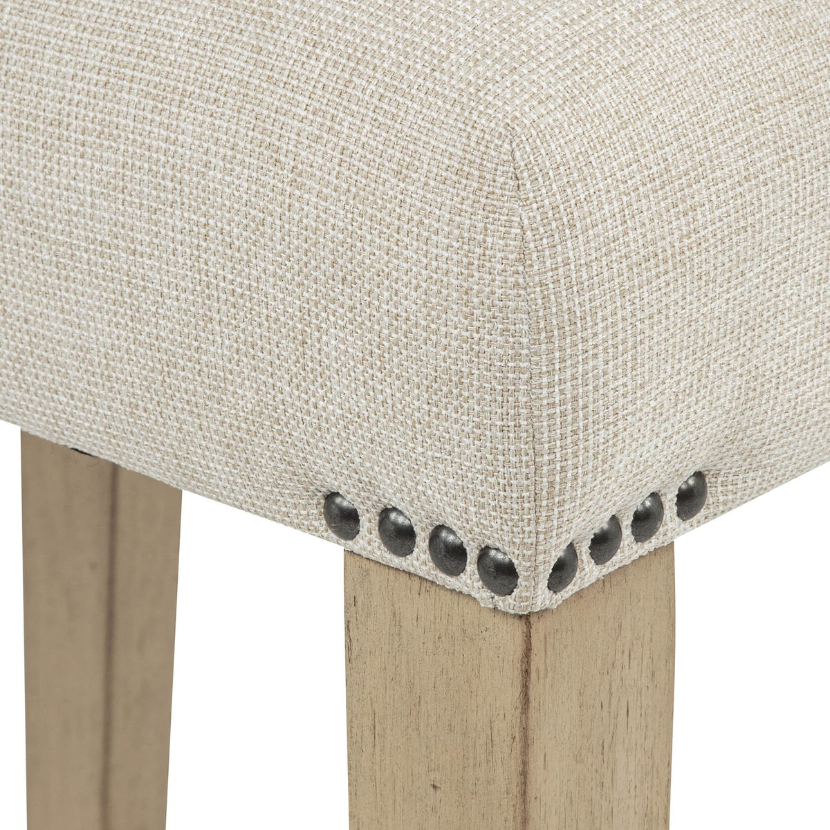 Naser Beige Upholstered Counter Stool Light Oak Set of 2 — product image 5
