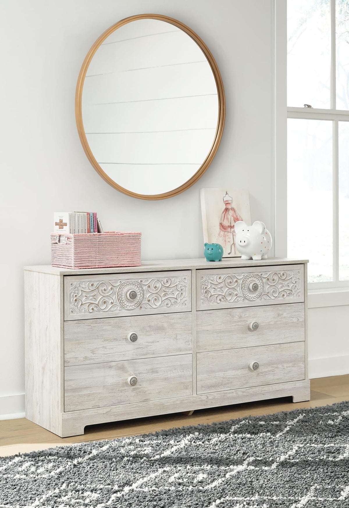 Paxberry Whitewash Dresser — product image 6