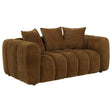 Lazaro Fabric Upholstered Wide Channel Loveseat Bronze — product view