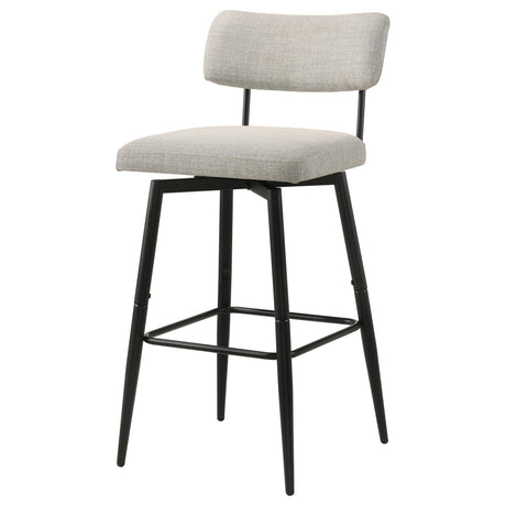 Levine Fabric Upholstered Swivel Bar Chair Cream Set of 2 — product image 4