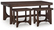 Korestone Dark Brown Coffee Table with 2 End Tables — product image 2
