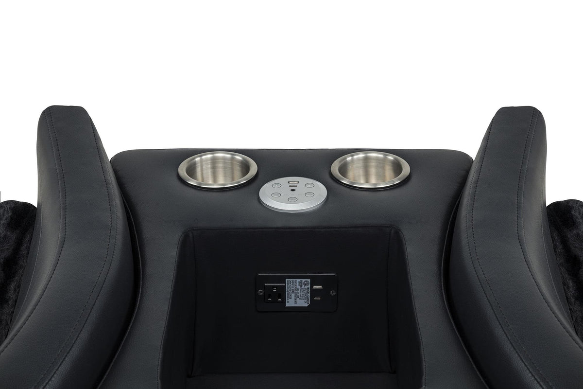 Madden 3-piece Corduroy Upholstered Manual Theater Seating Black — product image 13