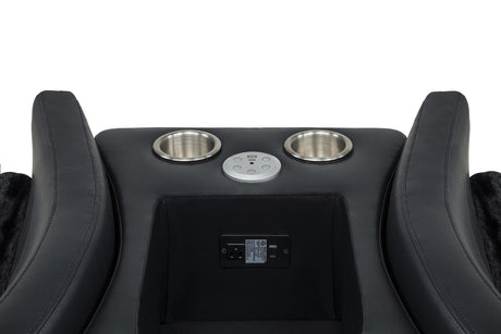 Madden 3-piece Corduroy Upholstered Manual Theater Seating Black — product image 13