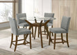 Paxton 5-Piece Round Glass Top Counter Height Dining Set Grey — product view