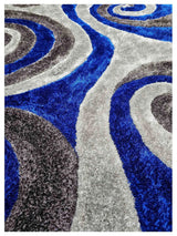 Close-up of 3D Electric Blue rug texture