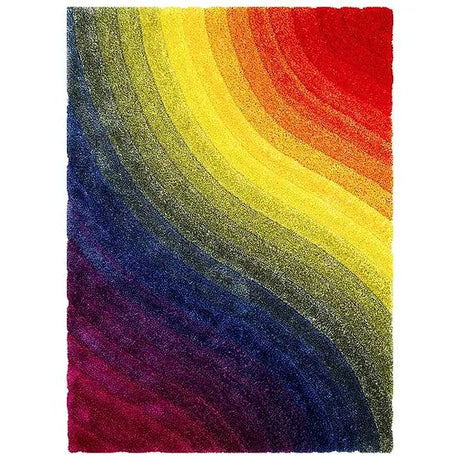 3D Rainbow 807 medium area rug with vibrant rainbow pattern