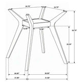 Paxton 5-Piece Round Glass Top Counter Height Dining Set Beige — product image 14