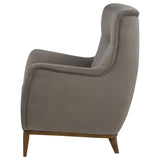 Catala Upholstered High Back Accent Chair Stone and Coffee — product image 5