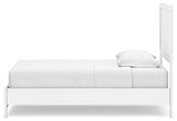 Binterglen White Twin Panel Bed — side view