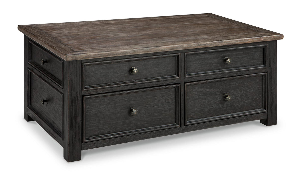 Tyler Grayish Brown/Black Coffee Table with 2 End Tables — product image 3