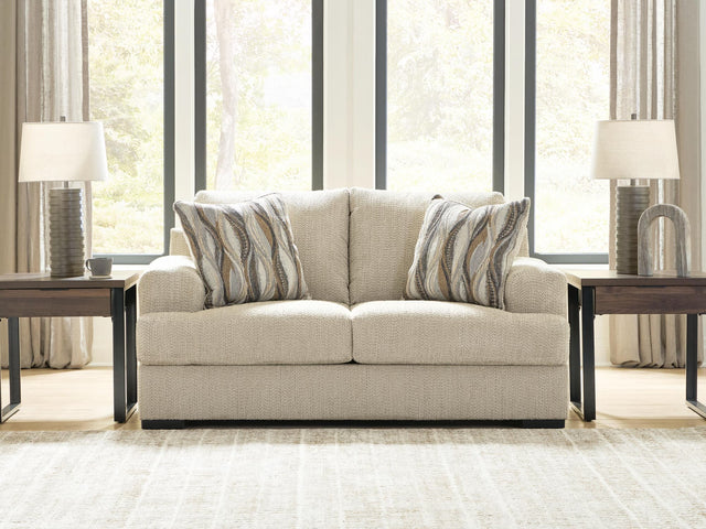Lofwood Oatmeal Chenille Loveseat — product view