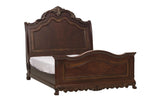 Deryn Park Cherry Modern Sleek Traditional Solid Hardwood Sleigh Bedroom Set - Ella Furniture