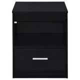 Fabre Black Ash 1-Drawer Extendable Top Nightstand — product image 4