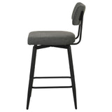 Levine Grey Fabric Upholstered Swivel Counter Chair Set of 2 — product image 5