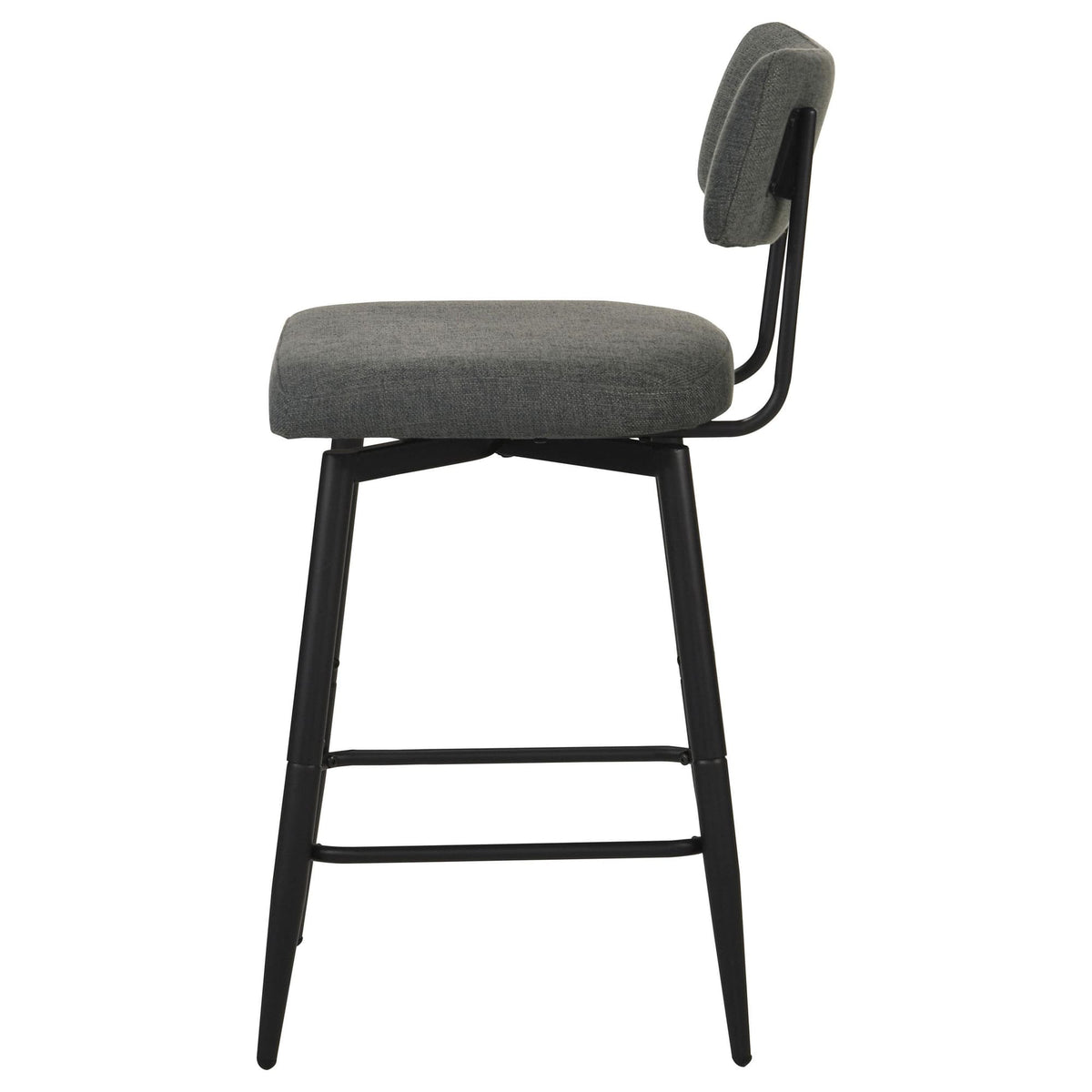 Levine Grey Fabric Upholstered Swivel Counter Chair Set of 2 — product image 5